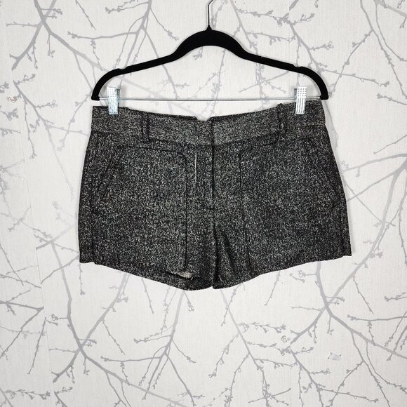 Bcbg MaxAzria Gray Metallic Mid Rise Bruna Shorts Party Bling - Picture 2 of 6